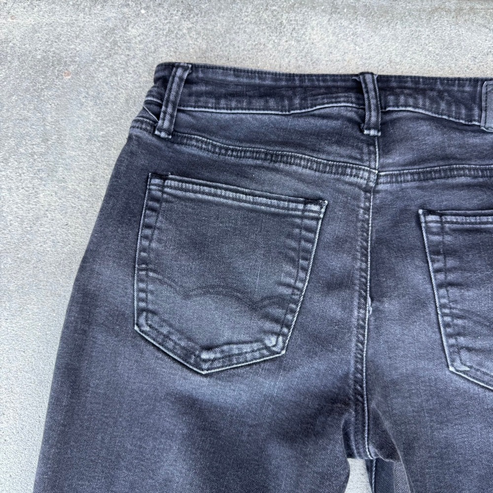 American Eagle Mens Slim Straight Jeans 30x34 Faded Black Denim Pants - Picture 11 of 13